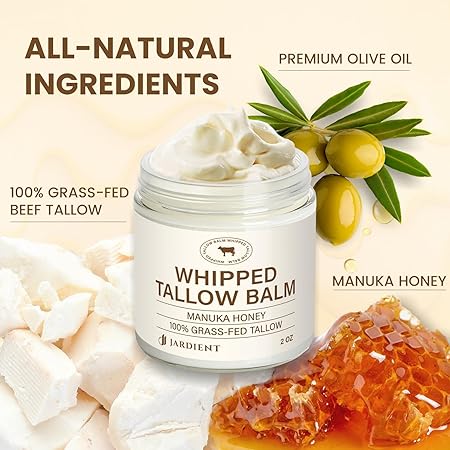 ZippFree™ Ancestral Tallow Cream — Manuka Honey/Premium Olive Oil Grass-Fed Skin Revival (4oz)